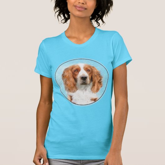 Welsh Springer Spanischmalerei - Original Dog Art T-Shirt (Vorderseite)