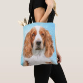 Welsh Springer Spanischmalerei - Original Dog Art Tasche (Von Nahem)