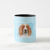 Welsh Springer Spanischmalerei - Original Dog Art Tasse (Zentrum)
