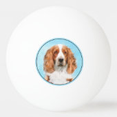 Welsh Springer Spanischmalerei - Original Dog Art Tischtennisball (Rückseite)