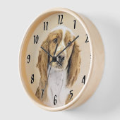 Welsh Springer Spanischmalerei - Original Dog Art Uhr (Winkel)