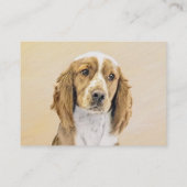Welsh Springer Spanischmalerei - Original Dog Art Visitenkarte (Rückseite)
