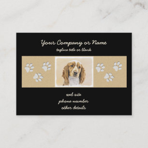 Welsh Springer Spanischmalerei - Original Dog Art Visitenkarte