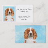 Welsh Springer Spanischmalerei - Original Dog Art Visitenkarte (Vorne/Hinten)