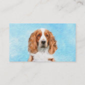 Welsh Springer Spanischmalerei - Original Dog Art Visitenkarte (Rückseite)