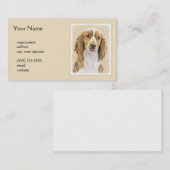Welsh Springer Spanischmalerei - Original Dog Art Visitenkarte (Vorne/Hinten)