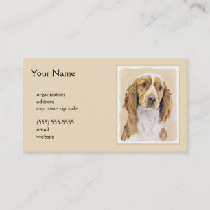 Welsh Springer Spanischmalerei - Original Dog Art Visitenkarte