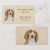 Welsh Springer Spanischmalerei - Original Dog Art Visitenkarte (Vorne/Hinten)