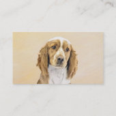 Welsh Springer Spanischmalerei - Original Dog Art Visitenkarte (Rückseite)