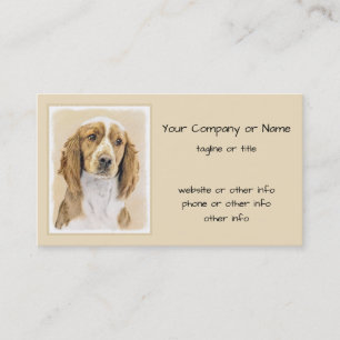 Welsh Springer Spanischmalerei - Original Dog Art Visitenkarte