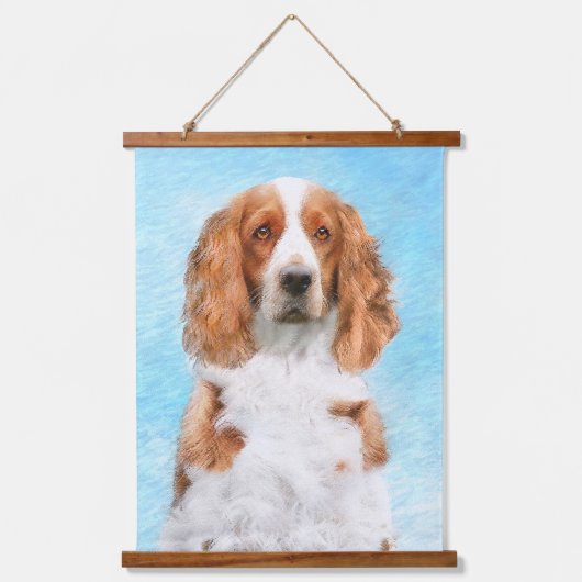 Welsh Springer Spanischmalerei - Original Dog Art Wandteppich Mit Holzrahmen (Vorderseite)