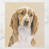 Welsh Springer Spanischmalerei - Original Dog Art Weinetikett (Einzelnes Label)