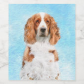 Welsh Springer Spanischmalerei - Original Dog Art Weinetikett (Einzelnes Label)