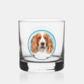 Welsh Springer Spanischmalerei - Original Dog Art Whiskyglas (Rückseite)