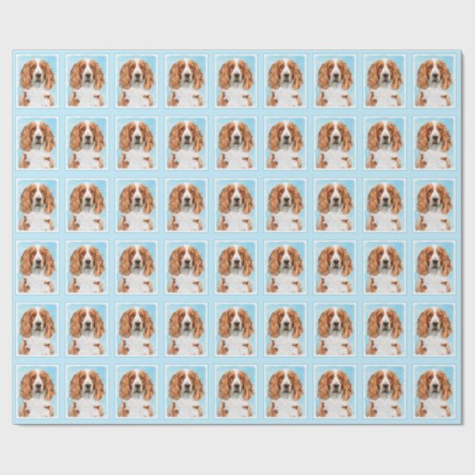 Welsh Springer Spanischmalerei - Original Hund Kun Geschenkpapier (Flach)