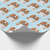 Welsh Springer Spanischmalerei - Original Hund Kun Geschenkpapier (Ecke)