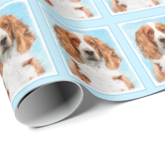 Welsh Springer Spanischmalerei - Original Hund Kun Geschenkpapier (Rolleneckpunkt)