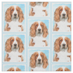 Welsh Springer Spanischmalerei - Original Hund Kun Stoff