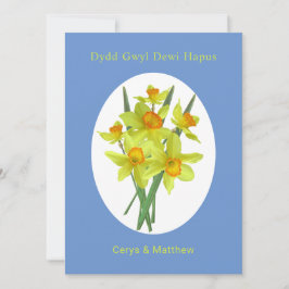 Welsh St. David's Day Personalisierte Affodils Karte