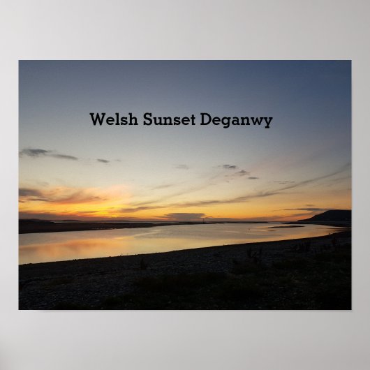 Welsh Sunset Deganwy Poster (Vorne)
