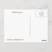 WELSH SUNSET POSTKARTE (Rückseite)