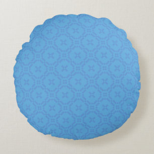 Welsh Tapestart, Chic Blue Round Pillow Rundes Kissen