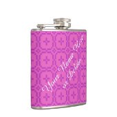 Welsh Tapestry Muster, Chic Pink Custom Hip Flask Flachmann (Rechts)