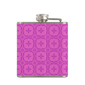 Welsh Tapestry Muster, Chic Pink Custom Hip Flask Flachmann (Rückseite)
