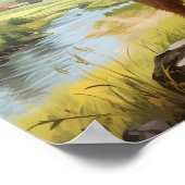 Welsh Terrier auf Ausblick Poster (Ecke)