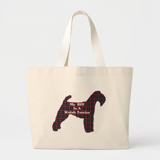 Welsh Terrier BESTE FREUNDIN Tote Bag Jumbo Stoffbeutel (Vorne)