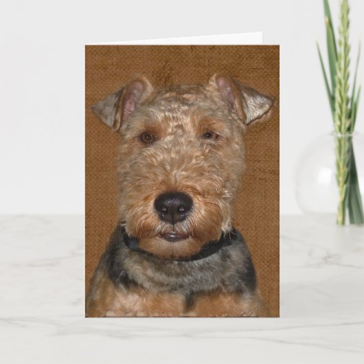 Welsh Terrier Birthday Spaß Karte (Vorderseite)