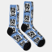 Welsh Terrier Blue Puppy Personalisiertes Thema Socken (Rechts)