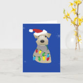 Welsh Terrier Christmas Card Karte (Gelbe Blume)