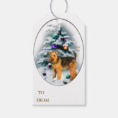 Welsh Terrier Christmas Geschenkanhänger (Vorderseite)