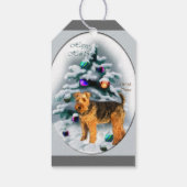 Welsh Terrier Christmas Geschenkanhänger (Rückseite)