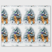 Welsh Terrier Christmas Geschenkpapier (Flach)
