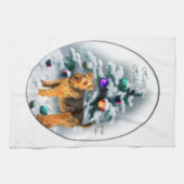 Welsh Terrier Christmas Handtuch (Horizontal)