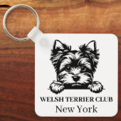 Welsh Terrier Custom Club Thema Schlüsselanhänger (Vorderseite)