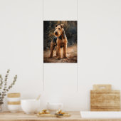 Welsh Terrier Dog Art Print Poster (Küche)