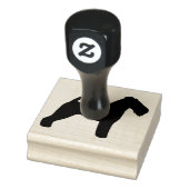 Welsh Terrier Dog Breed Silhouette Gummistempel (Stempel)