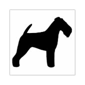 Welsh Terrier Dog Breed Silhouette Gummistempel (Prägung)