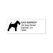 Welsh Terrier Dog Breed Silhouette Rücksendeadress Gummistempel (Stempel)