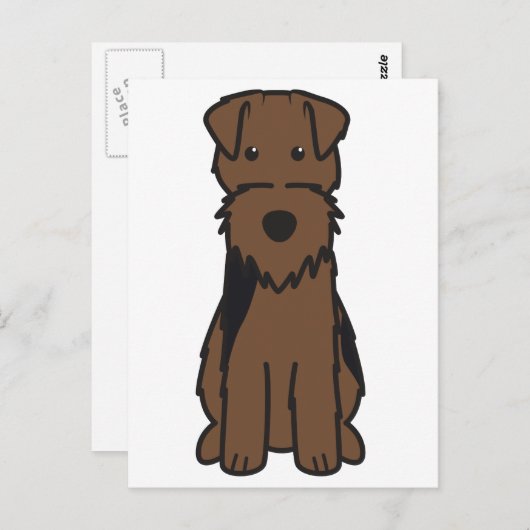 Welsh Terrier Dog Cartoon Postkarte (Vorne/Hinten)