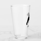 Welsh Terrier Dog Silhouette Welshie Personalisier Glas (Rechts)