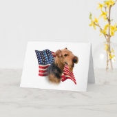 Welsh Terrier Flag Karte (Gelbe Blume)