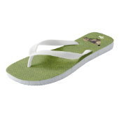 Welsh Terrier Flip Flops laufen Badesandalen (Schrägansicht)