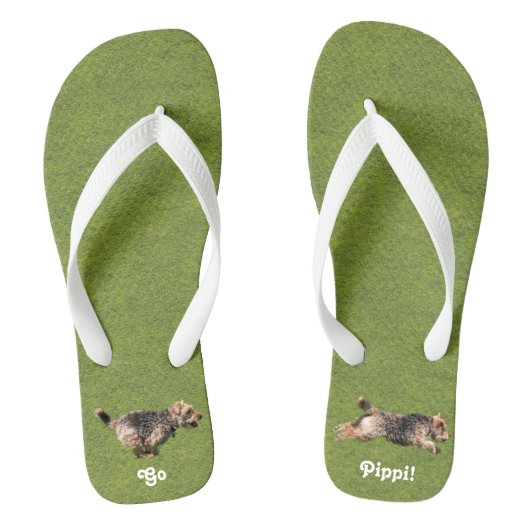 Welsh Terrier Flip Flops laufen Badesandalen (Fußbett)