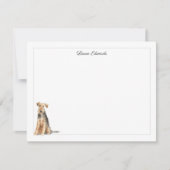 Welsh Terrier Gray Border Personalized Mitteilungskarte (Vorderseite)