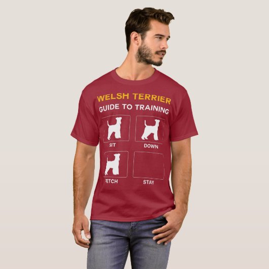 Welsh Terrier Guide to Training Dog Obedience T-Shirt (Vorne ganz)