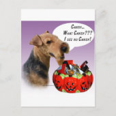 Welsh Terrier Halloween Candy Postkarte (Vorderseite)